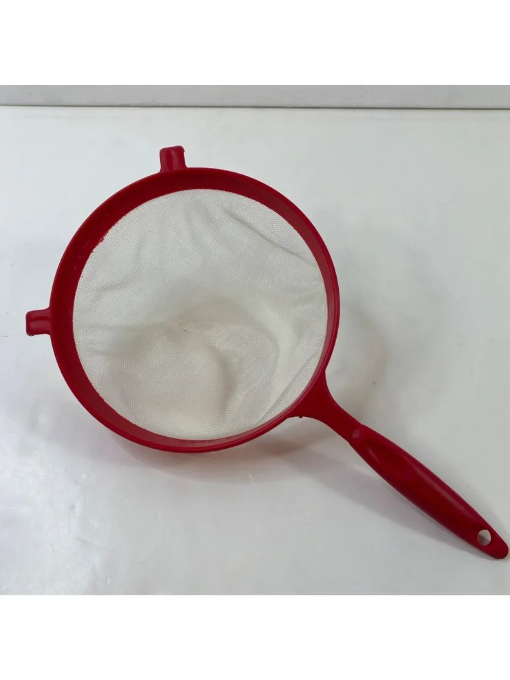Set 2 Miusa Red Silver Mesh Strainers Ergonomic Handle Kitchen Sieve Tool